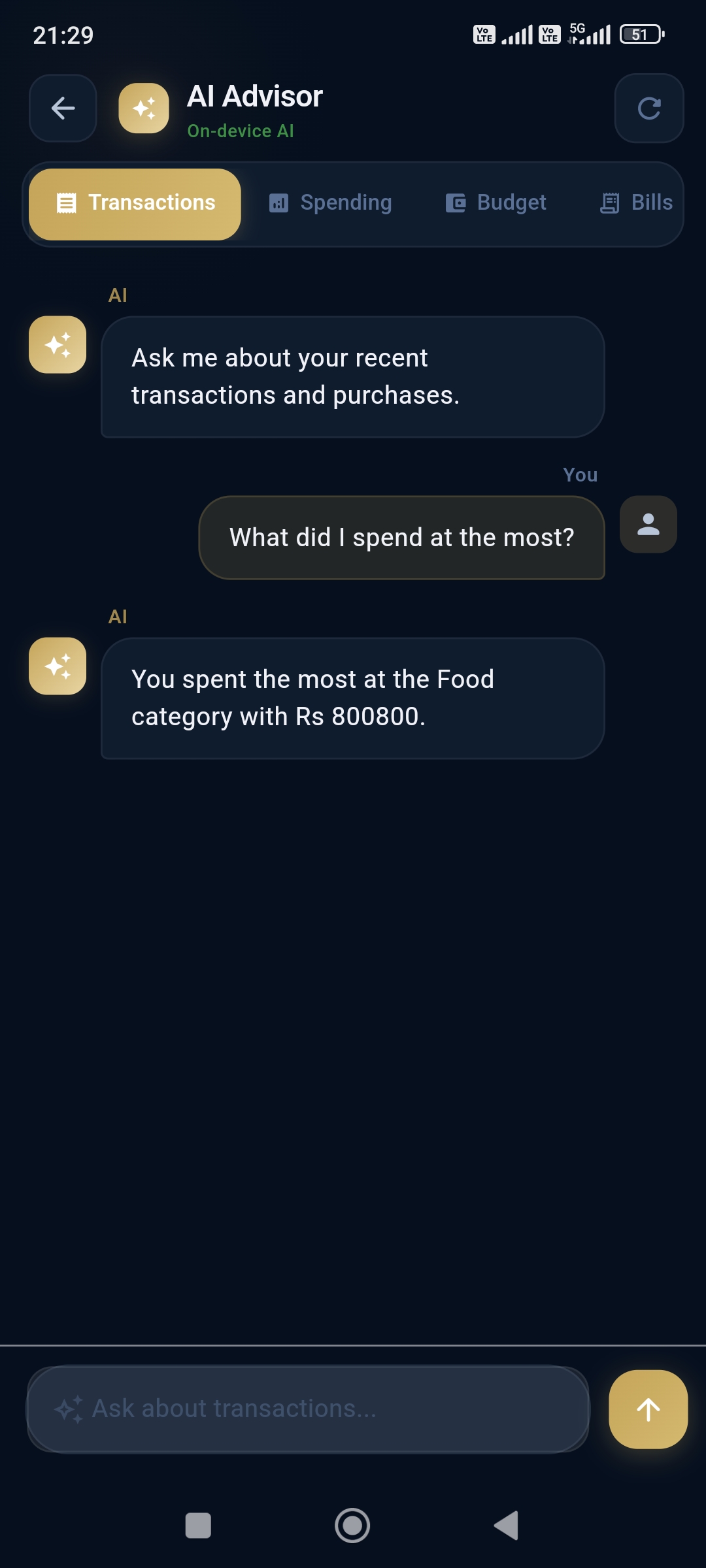 AI Advisor - Savings